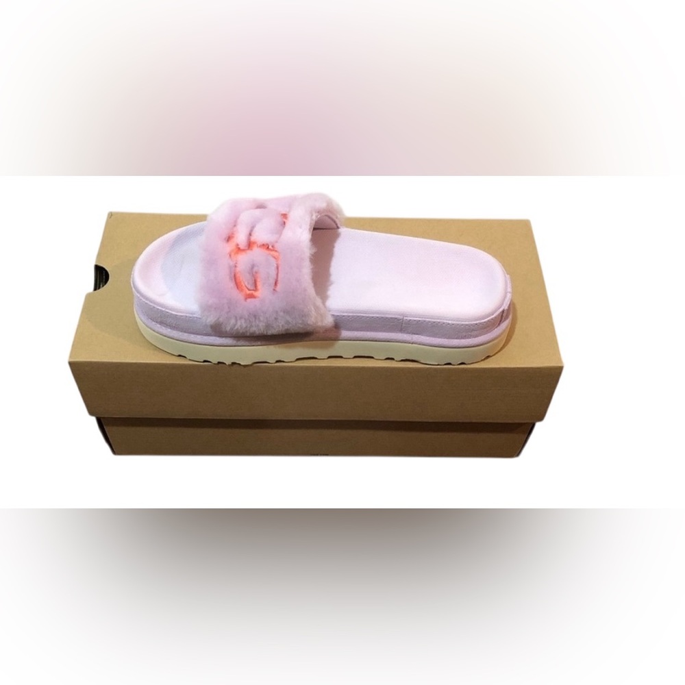 UGG Laton Fur Slide Sandals - Picture 8 of 8